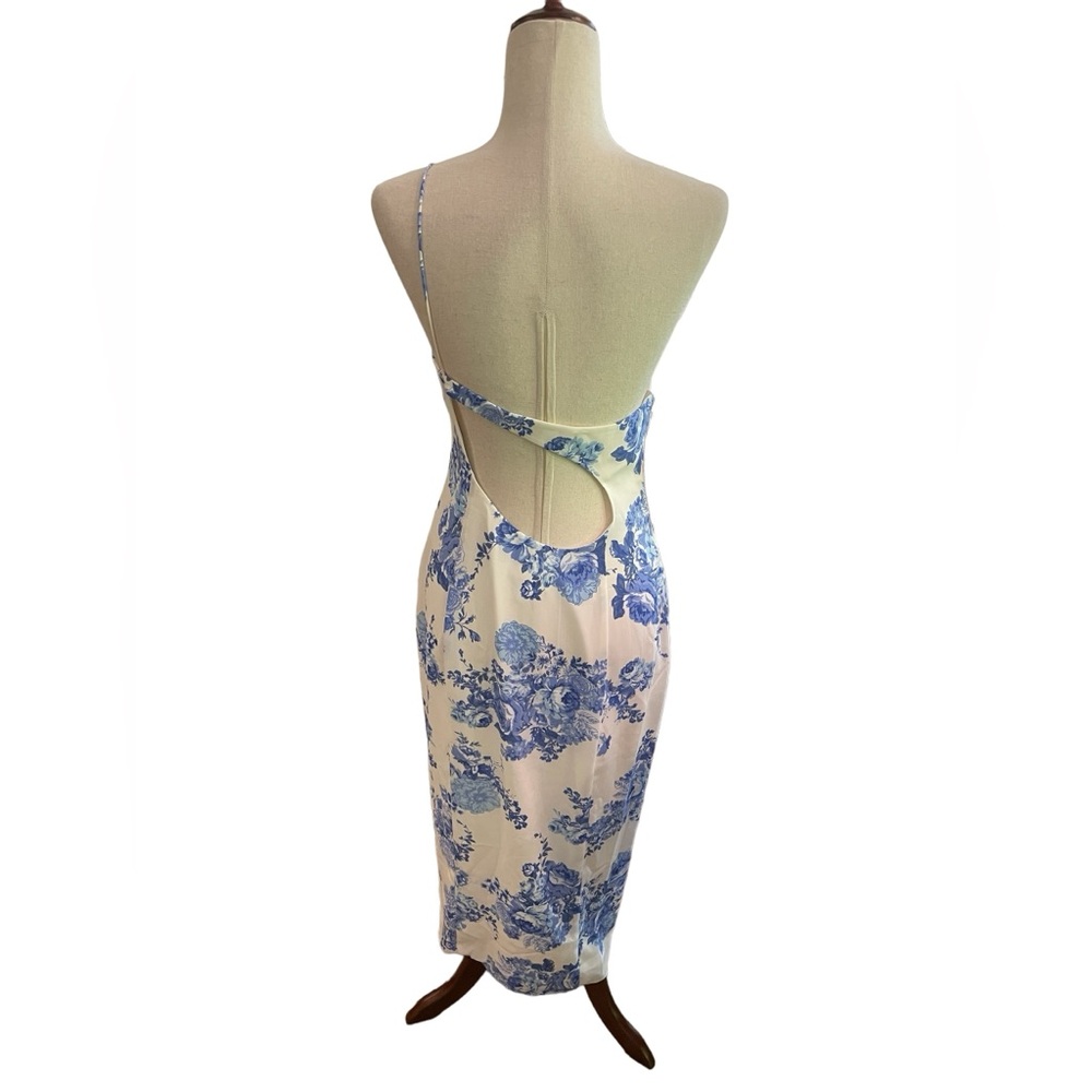 BHLDN ANTHROPOLOGIE Anamaria Georgette Dress Blue Floral New With Tags - Picture 7 of 13